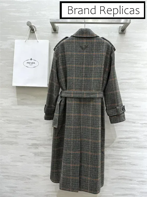 Prada Wool Long Trench Coat